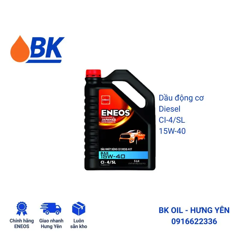 dau-dong-co-eneos-diesel-ci4-sl-15w40-5l-bk-oil-hung-yen Dầu động cơ Diesel ENEOS CI-4/SL 15W-40 5L chính hãng BK OIL Phường Đường Hào