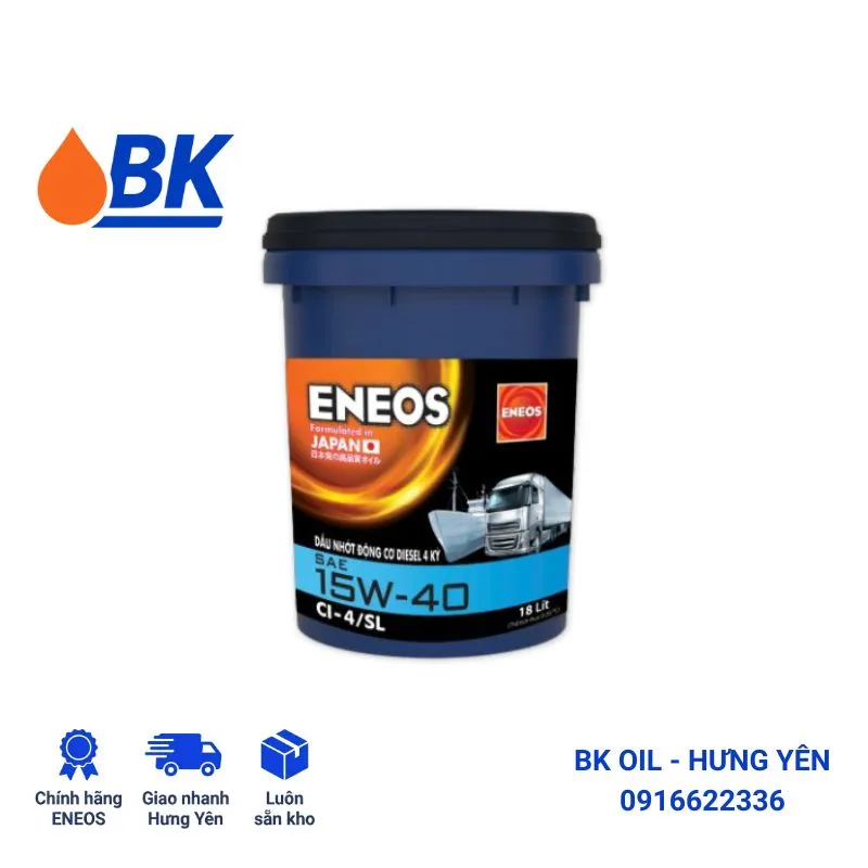 Dầu động cơ ENEOS DEO CI-4/SL 15W-40 chính hãng tại BK OIL Hưng Yên