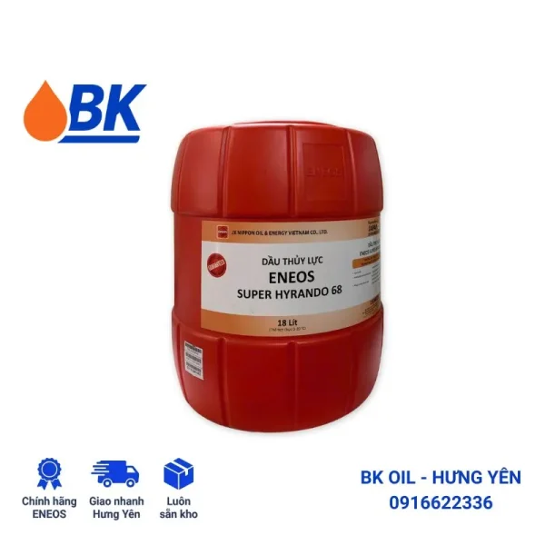 Dầu thủy lực ENEOS Super Hyrando can 18L chính hãng BK OIL Phường Đường Hào