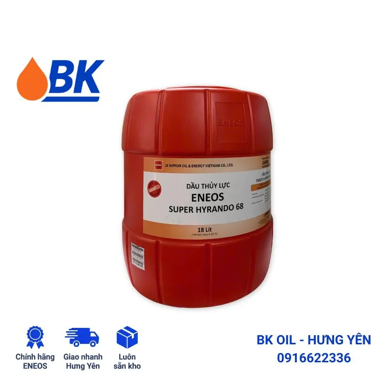 Dầu thủy lực ENEOS Super Hyrando can 18L chính hãng BK OIL Phường Đường Hào